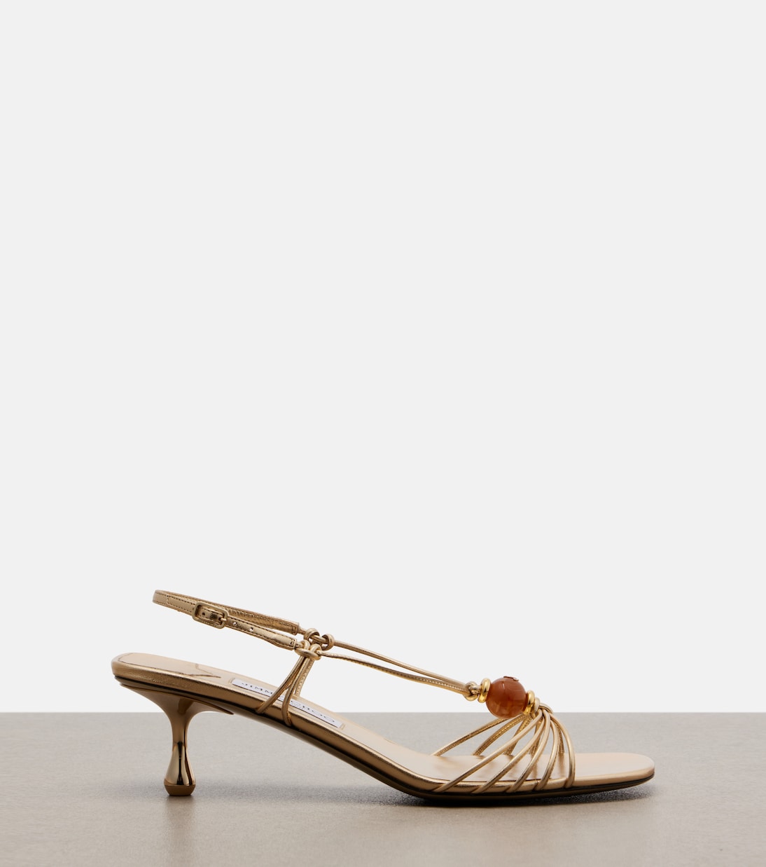Pantoletten Lova aus Metallic-Leder | Jimmy Choo
