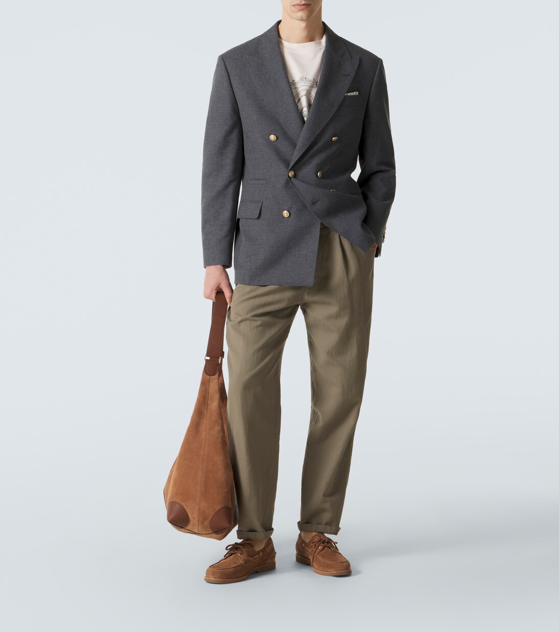 Wool, cotton, and silk blazer | Brunello Cucinelli