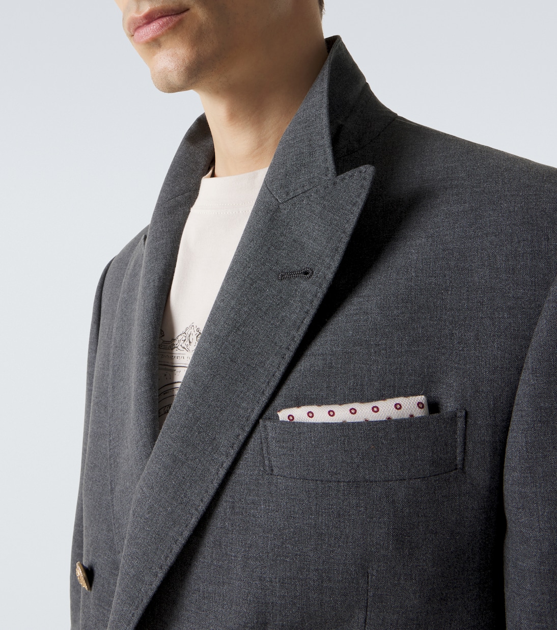 Wool, cotton, and silk blazer | Brunello Cucinelli