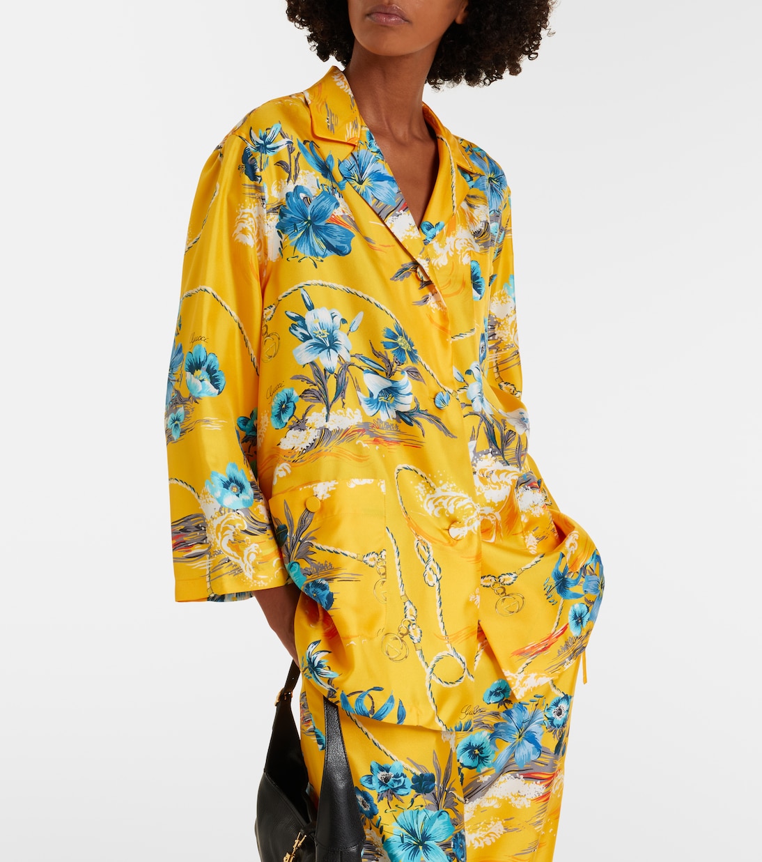 Floral silk twill shirt | Gucci