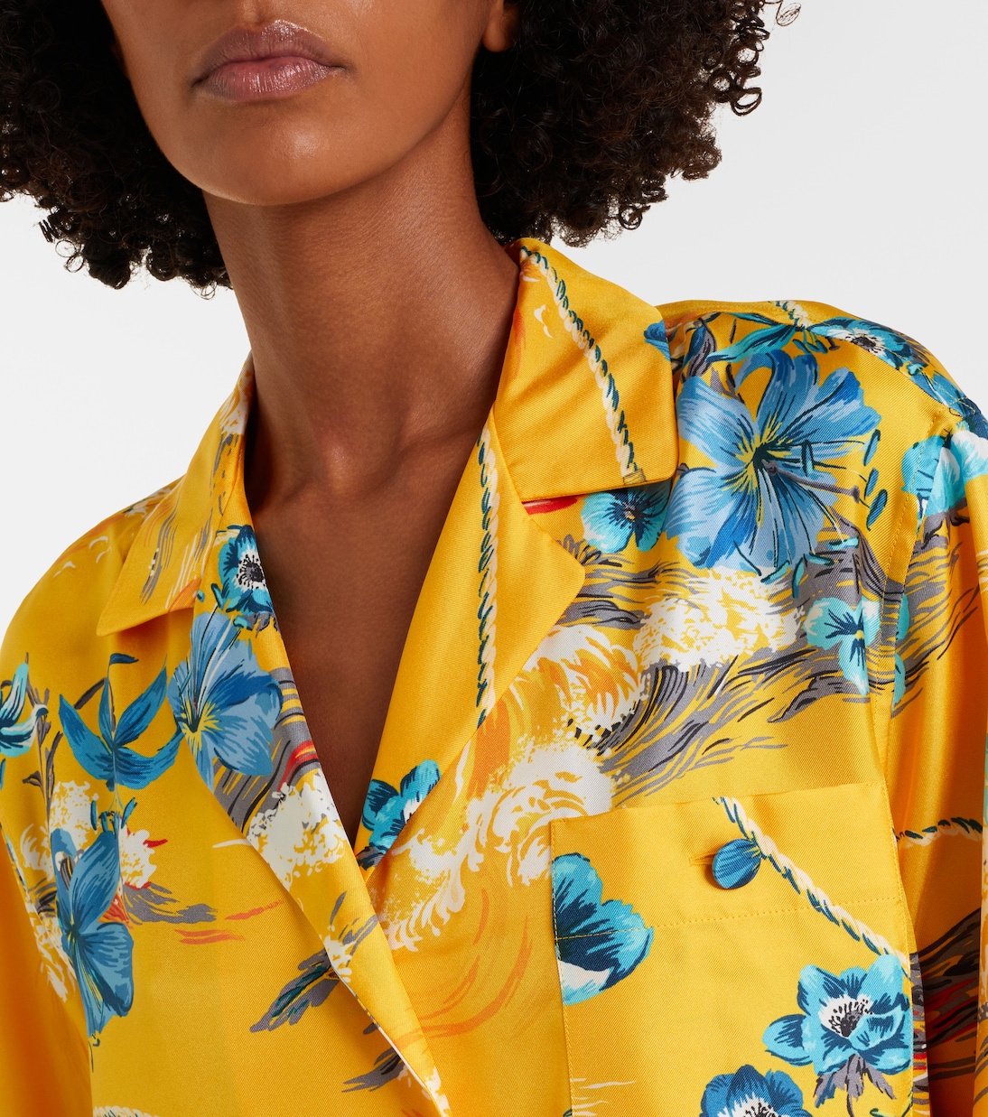 Floral silk twill shirt | Gucci