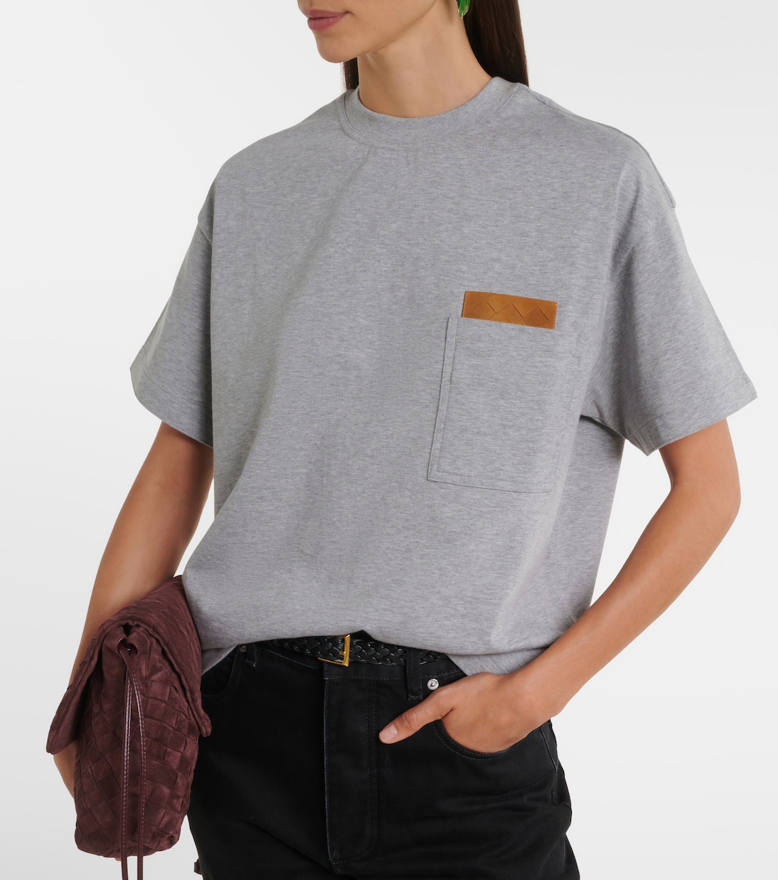 Intrecciato cotton-blend jersey T-shirt | Bottega Veneta