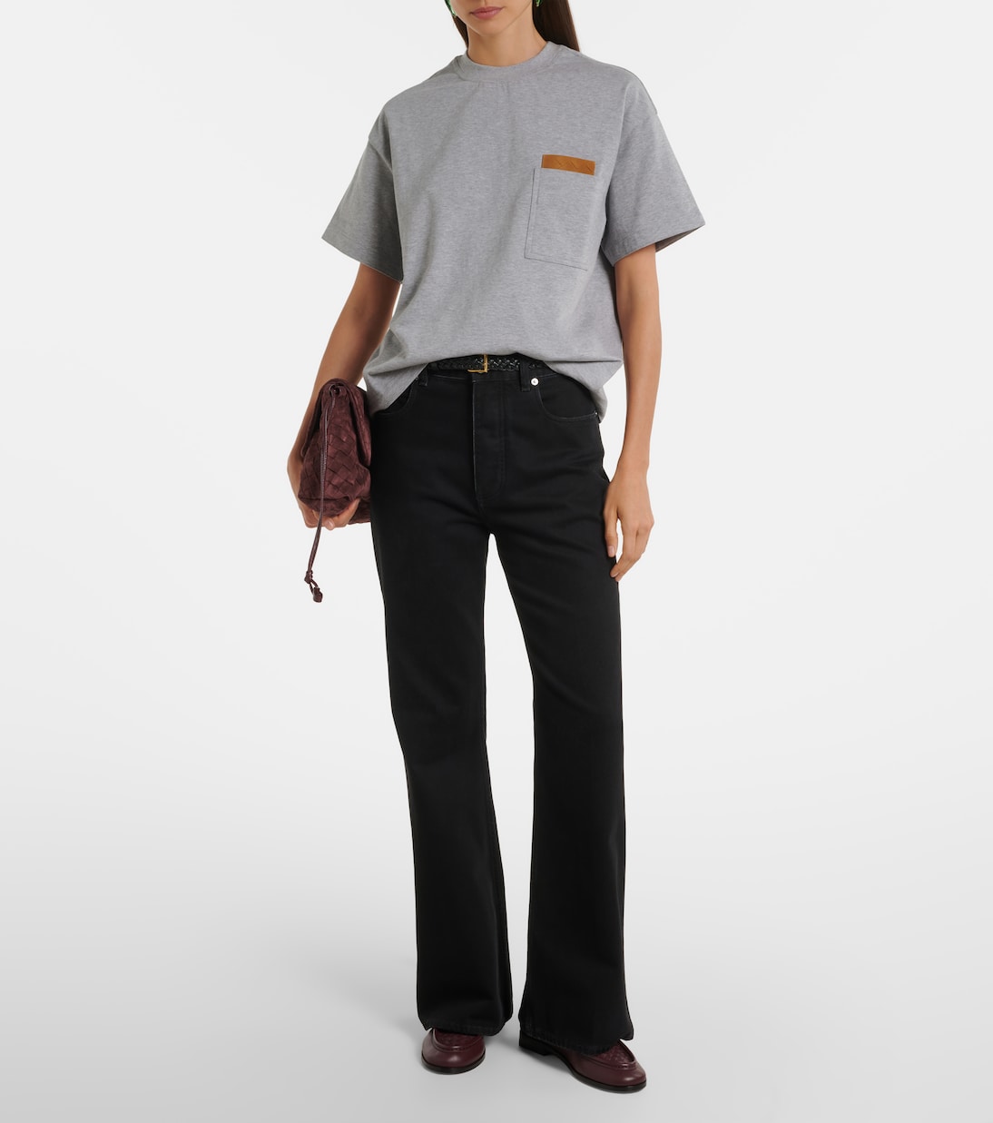 Intrecciato cotton-blend jersey T-shirt | Bottega Veneta