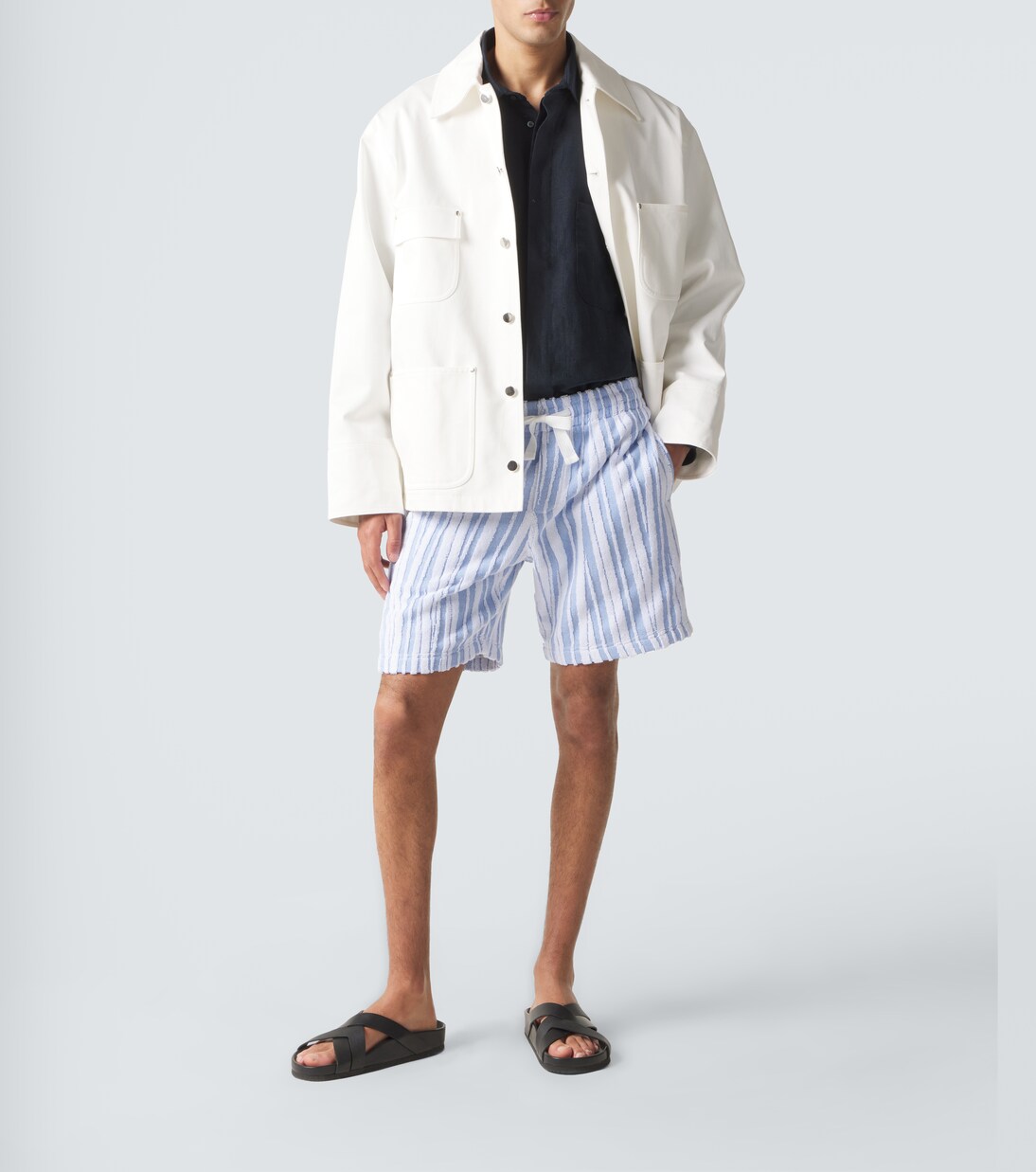 Trevon striped cotton toweling shorts | Orlebar Brown
