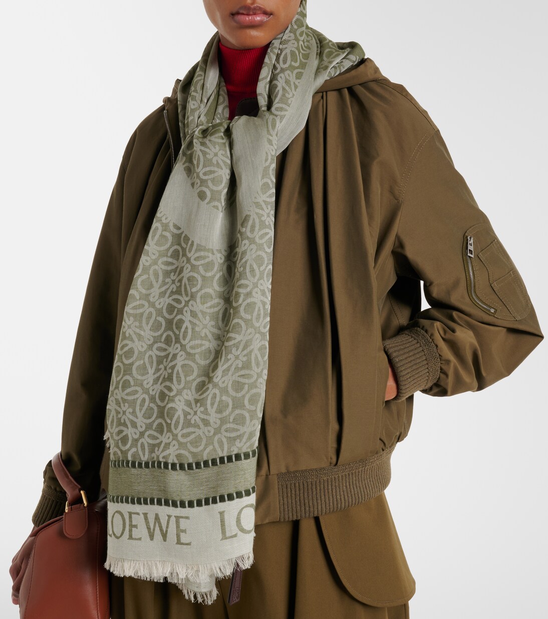 Anagram cotton jacquard scarf | Loewe