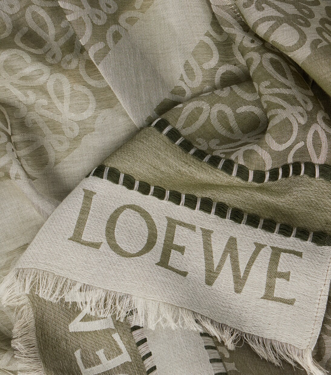 Anagram cotton jacquard scarf | Loewe