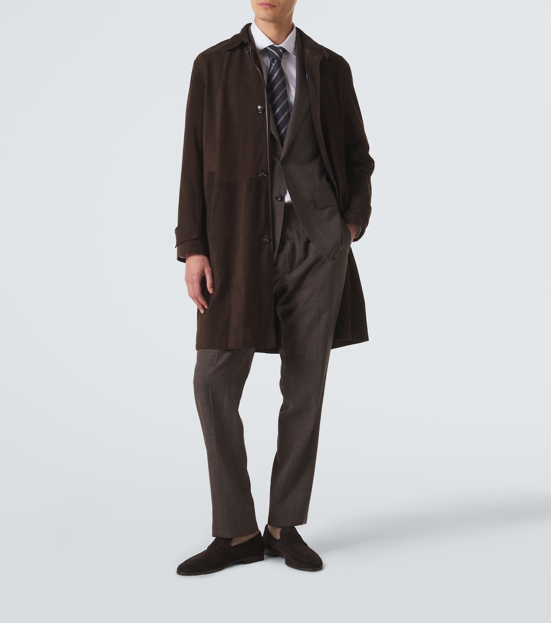 Leather overcoat | Kiton