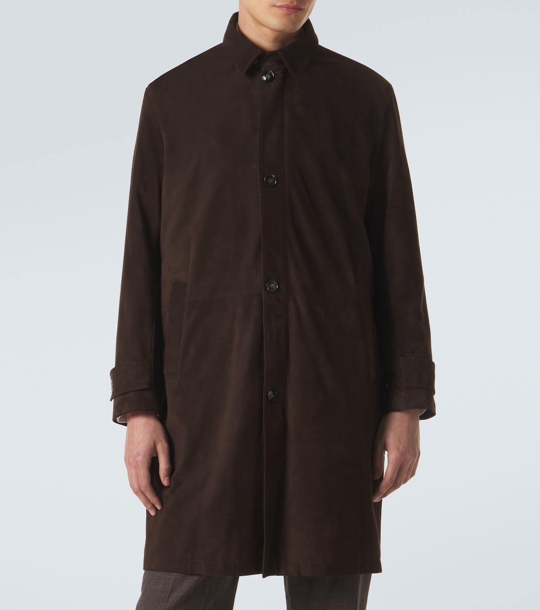 Leather overcoat | Kiton