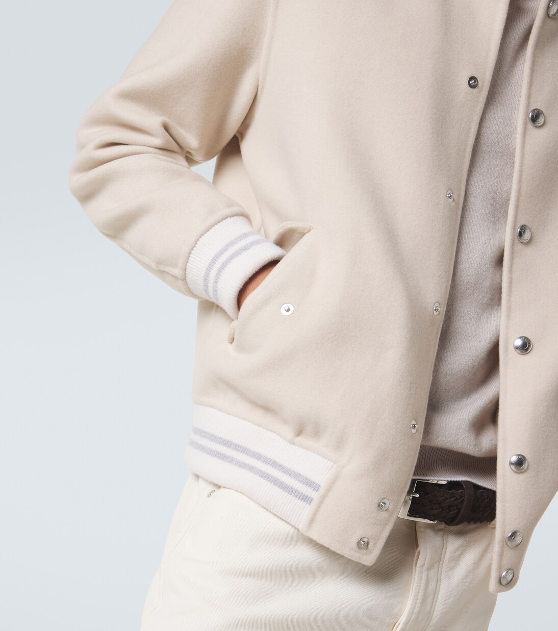 Wool and cashmere varsity jacket  | Eleventy