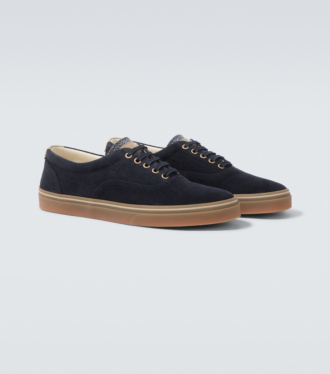Zapatillas de ante con piel | Brunello Cucinelli