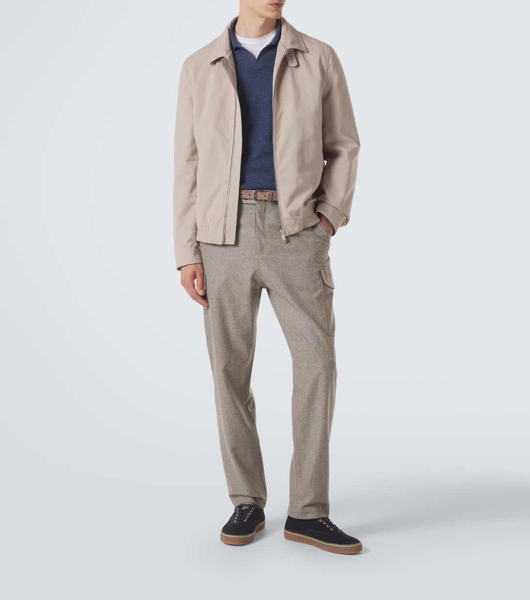 Zapatillas de ante con piel | Brunello Cucinelli