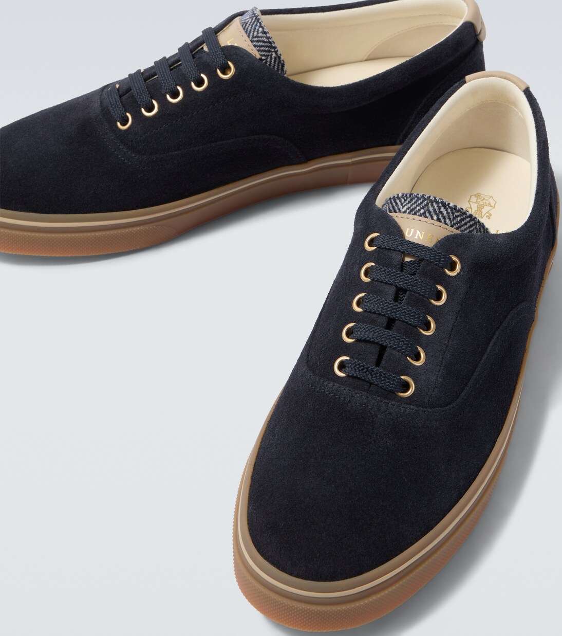Zapatillas de ante con piel | Brunello Cucinelli