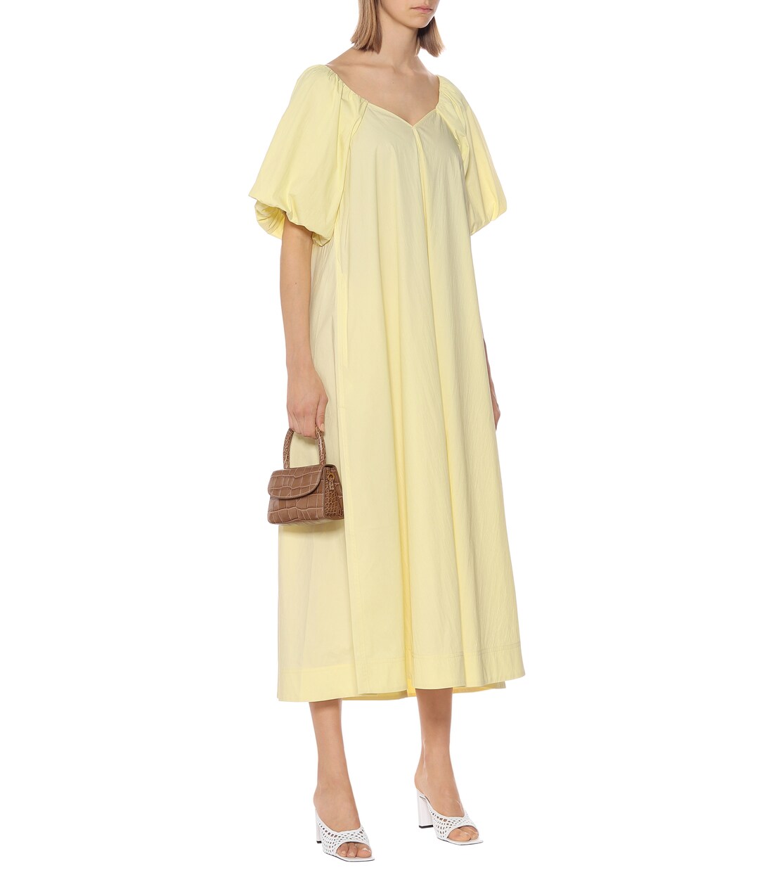 Robe midi en coton mélangé | CO