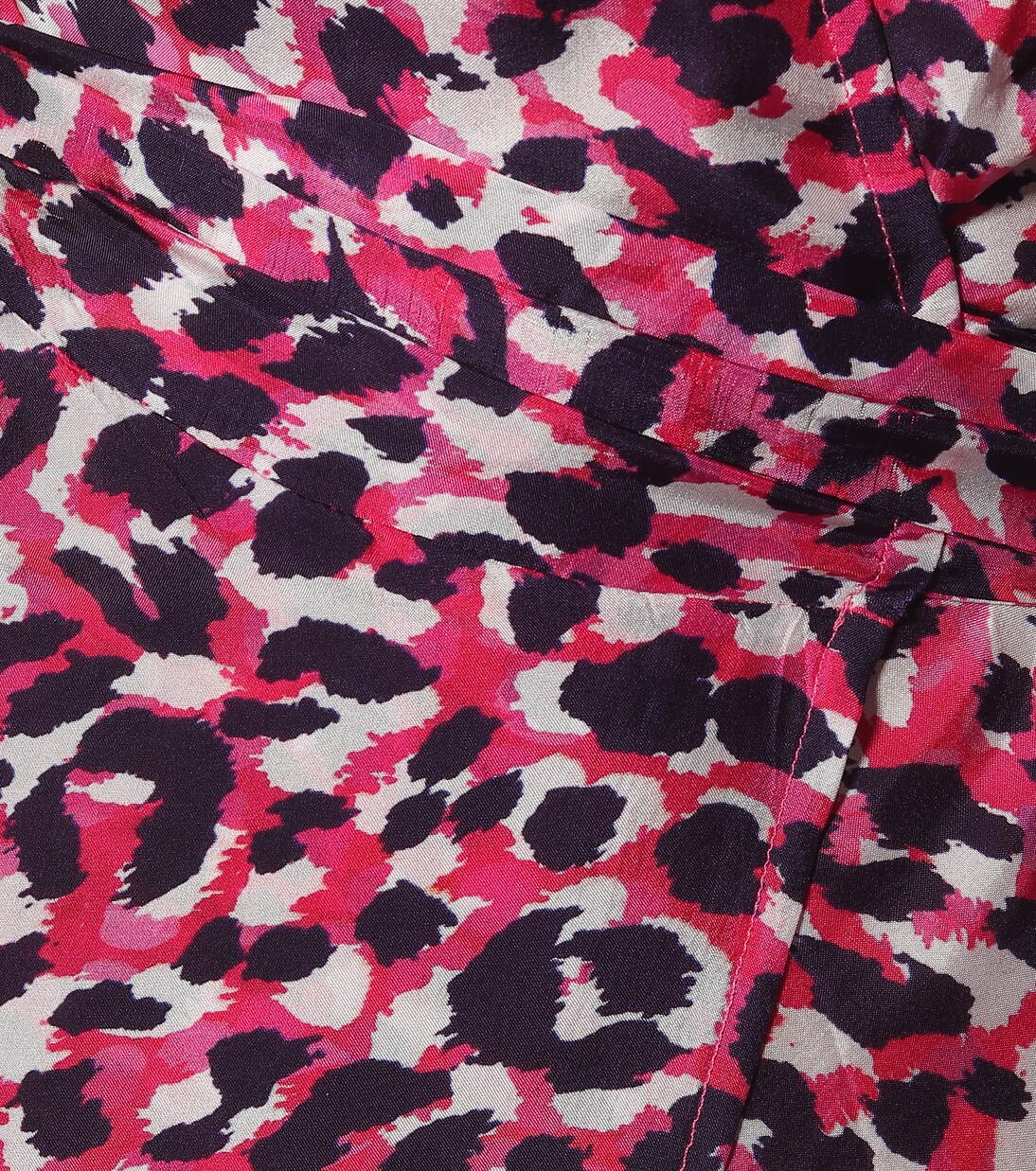 Robe midi en soie à motif léopard | Anna Kosturova