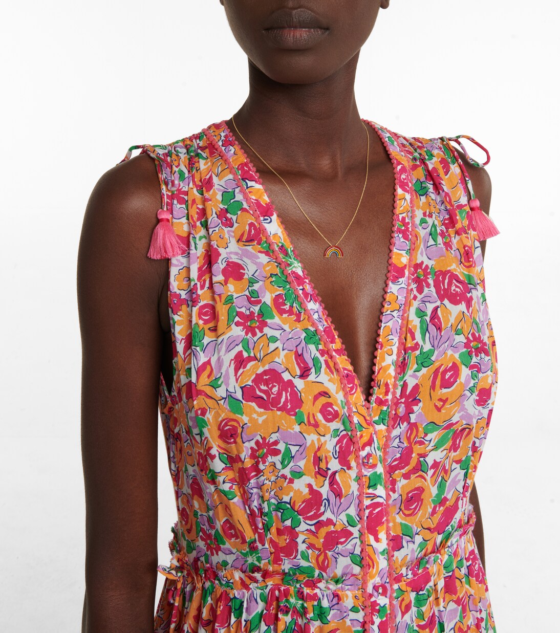 Robe longue Ivy à fleurs | Poupette St Barth