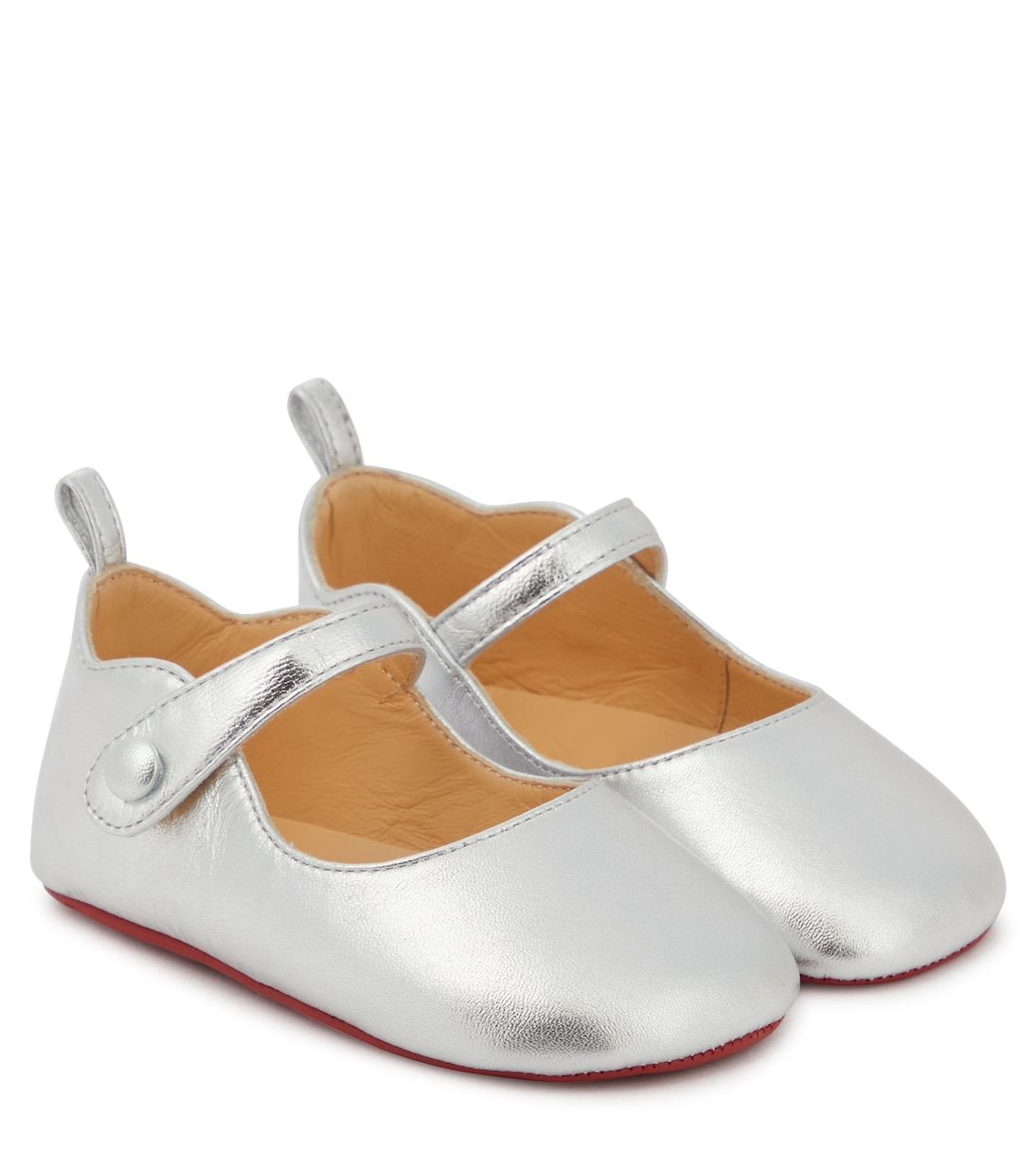 Baby Love Chick metallic leather ballet flats | Christian Louboutin Kids