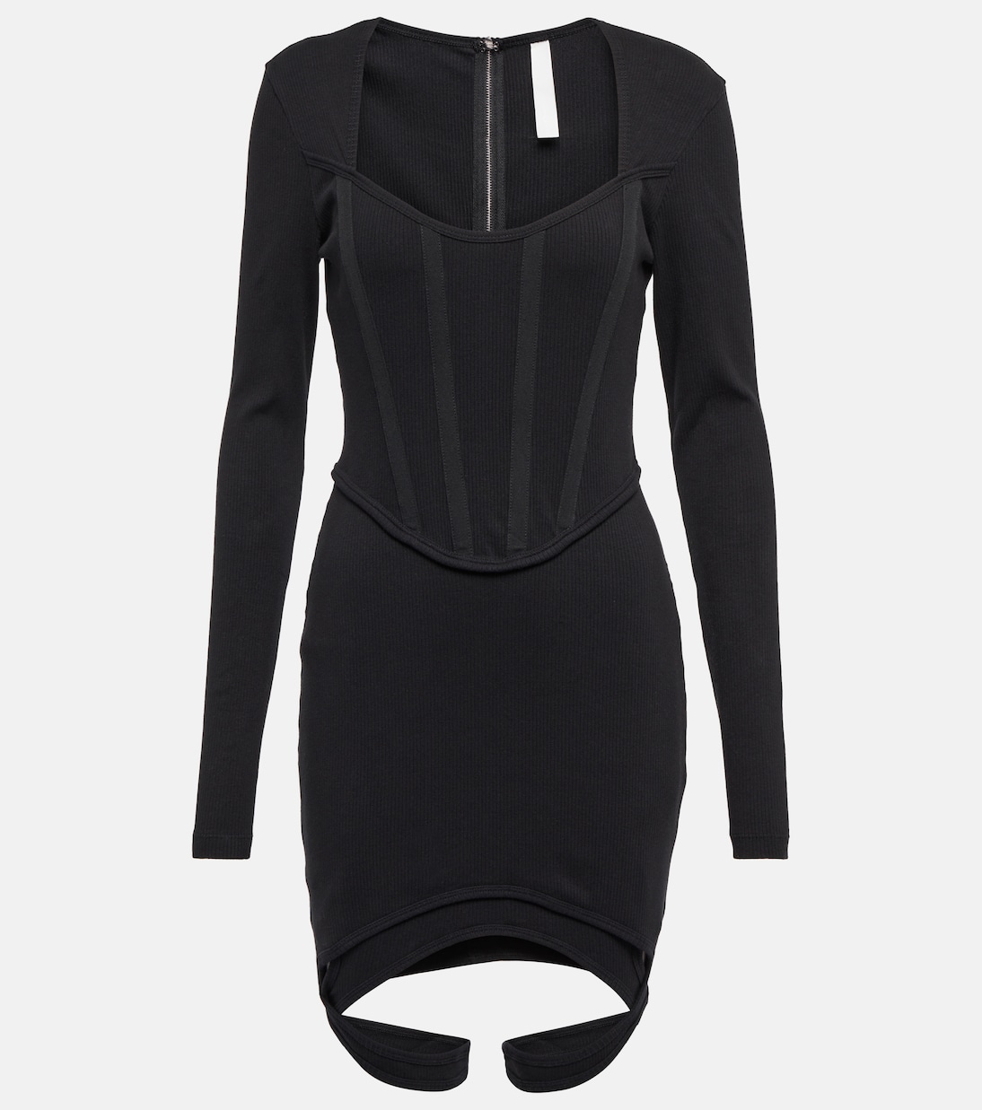 Corset ribbed-knit cotton minidress | Dion Lee