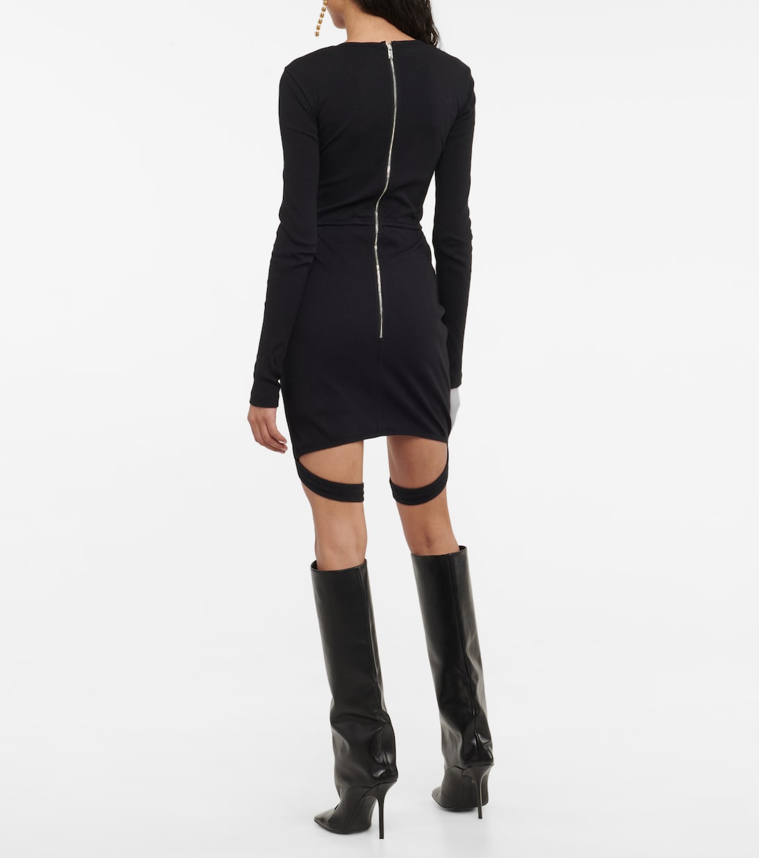Corset ribbed-knit cotton minidress | Dion Lee