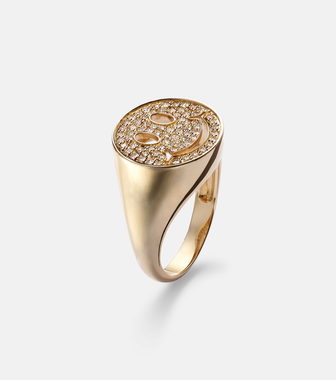 Bague Happy Face en or 14 ct et diamants | Sydney Evan