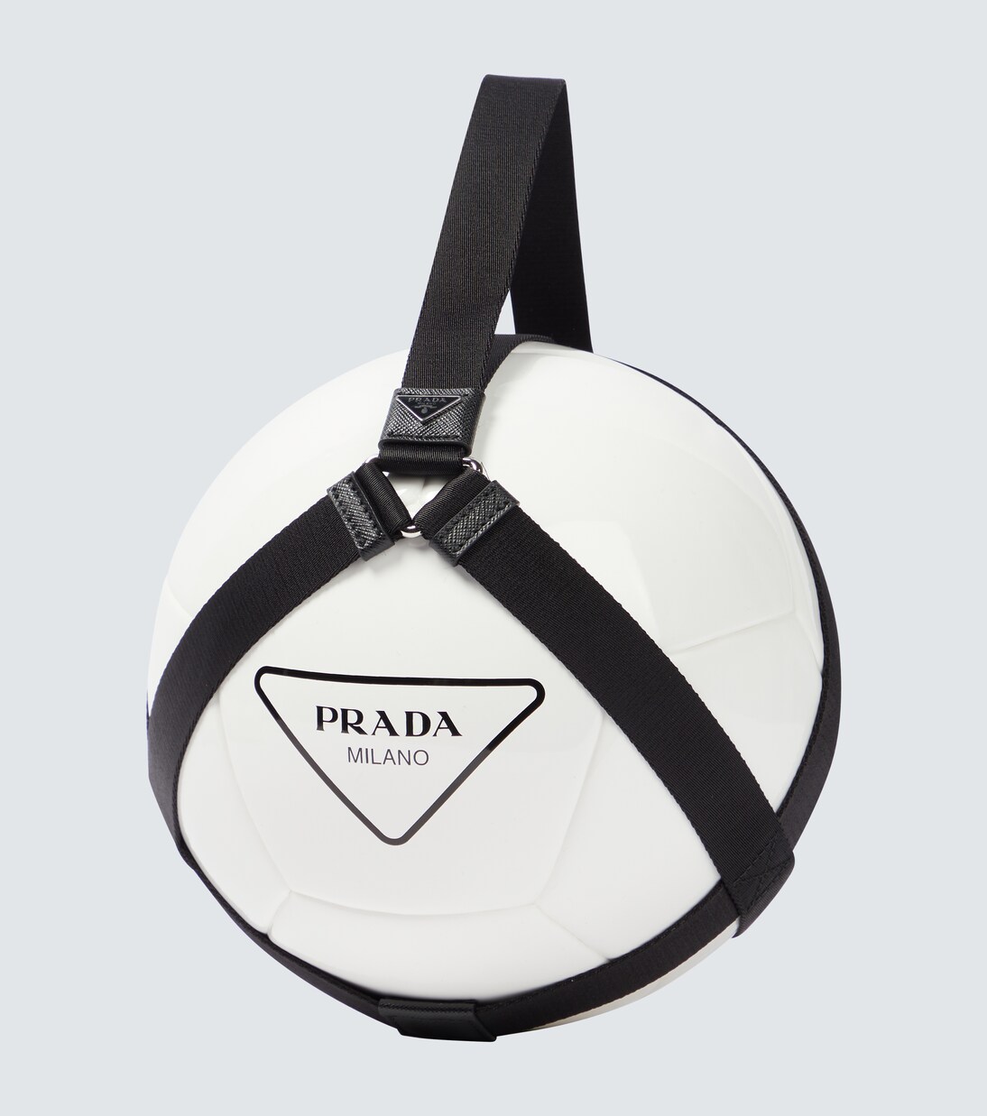 Logo rubber soccer ball with carrier | Prada
