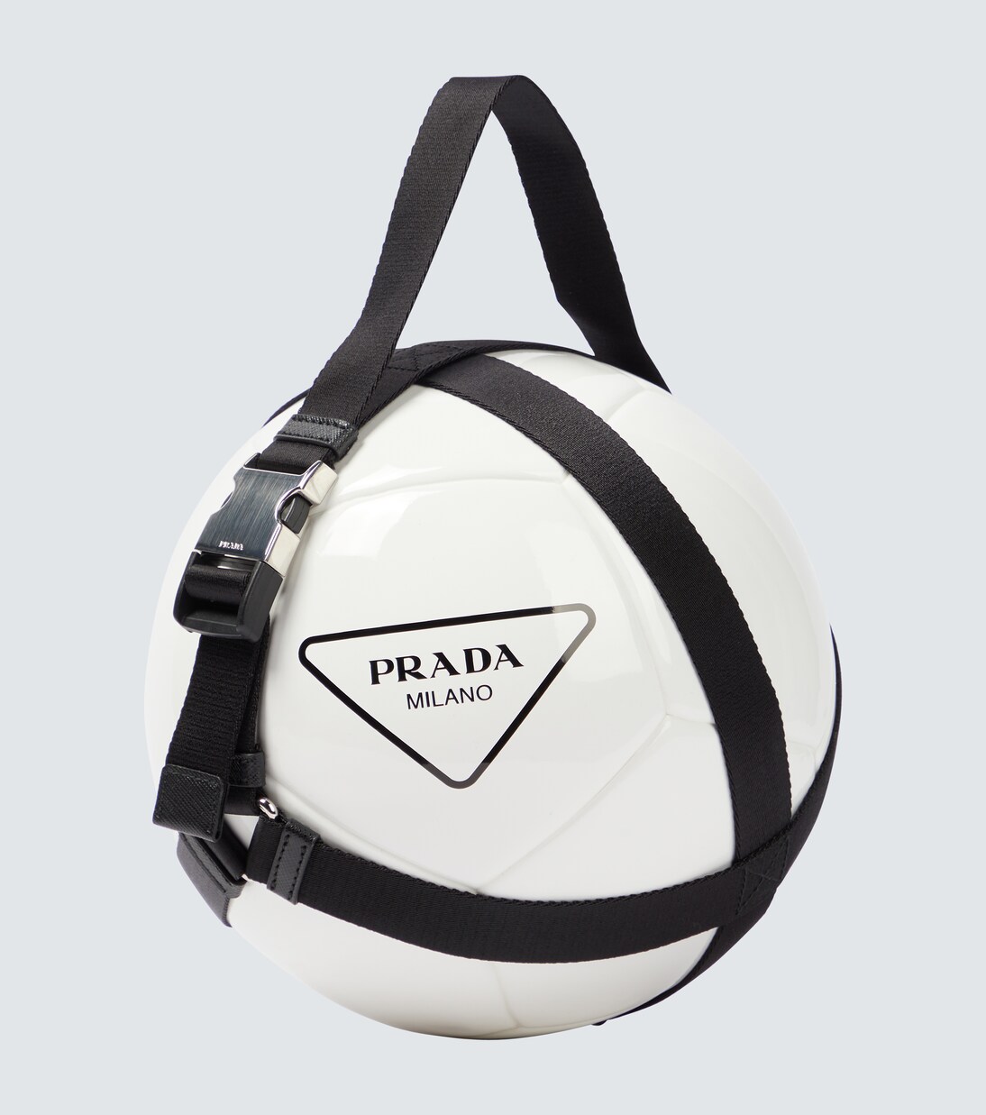 Logo rubber soccer ball with carrier | Prada
