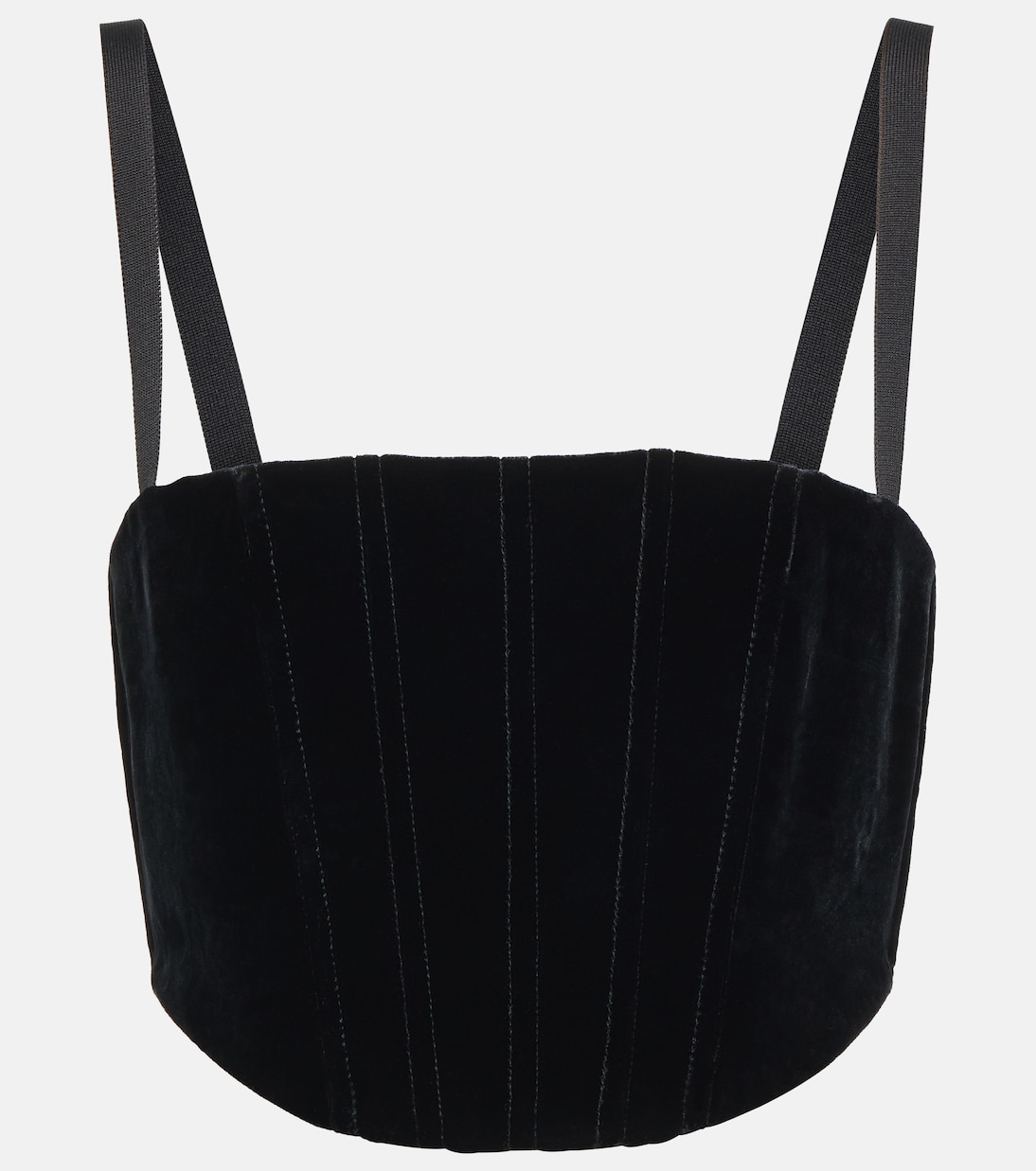 Cropped-Top aus Samt | Miu Miu