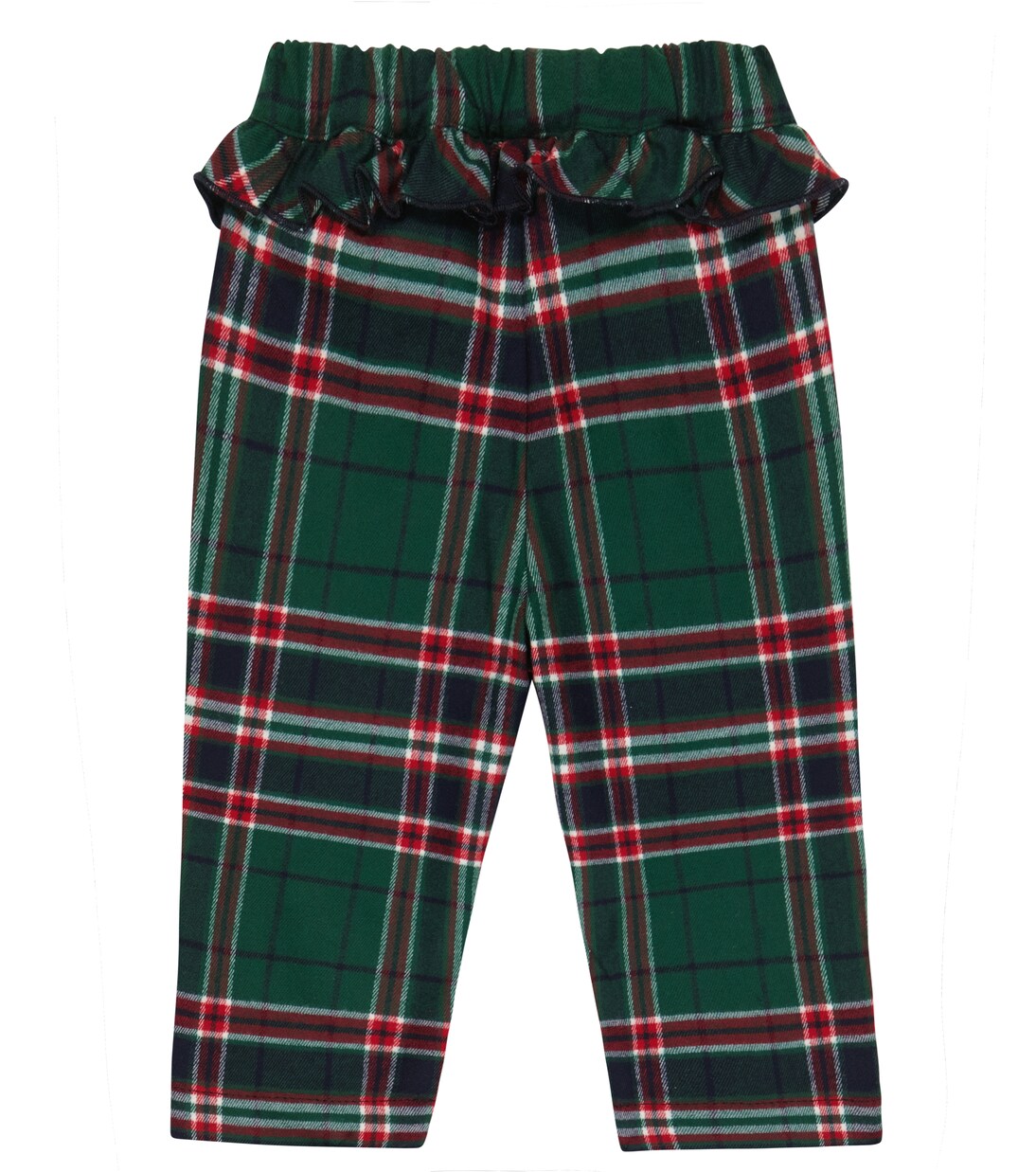 Baby ruffle-trimmed checked leggings | Il Gufo
