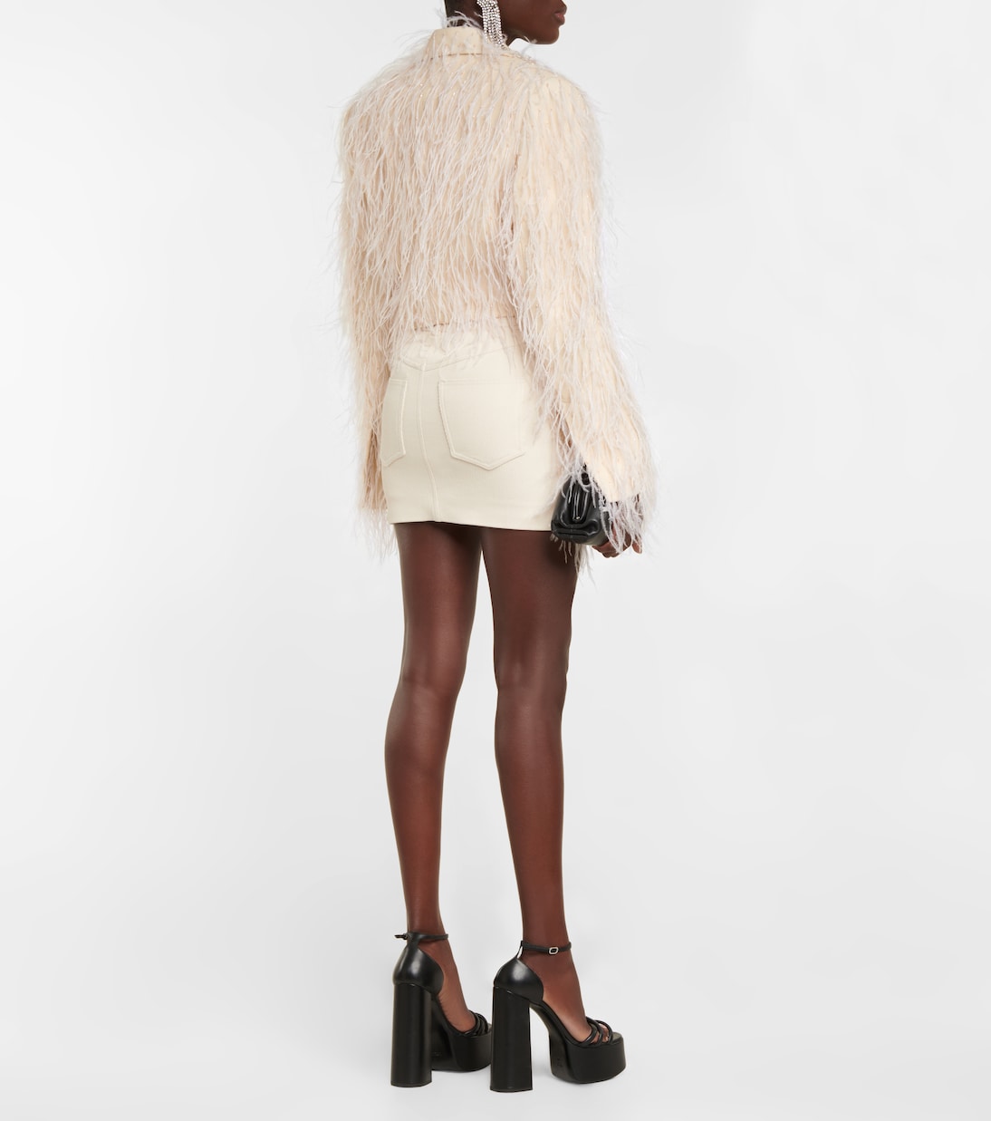 Minirock Venice mit Federn | The Mannei