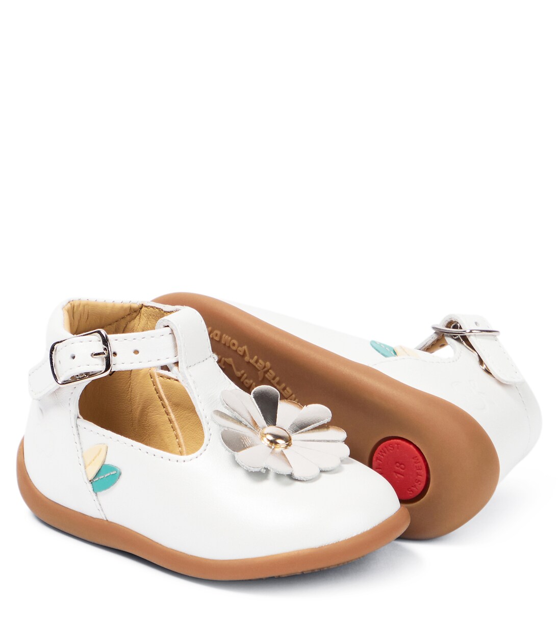 Baby Stand-Up leather booties | Pom d'Api