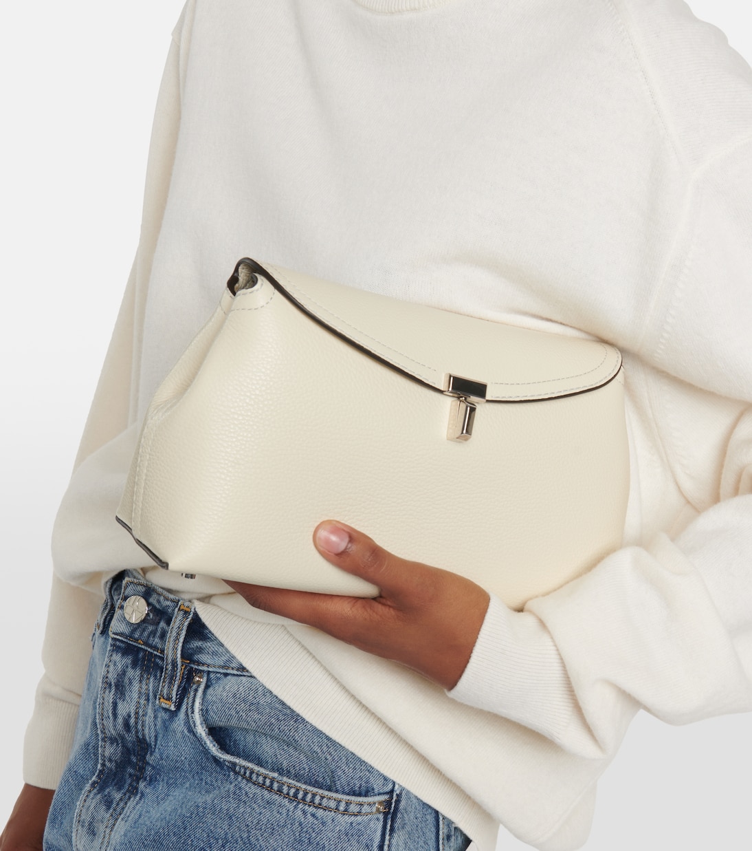 T-Lock leather clutch | Toteme