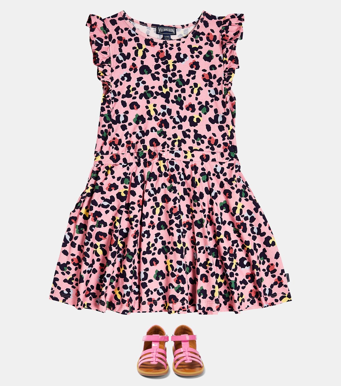 Leopard-print cotton dress | Vilebrequin Kids