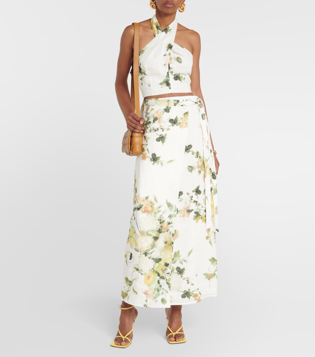 Bedrucktes Top aus Leinen | Erdem