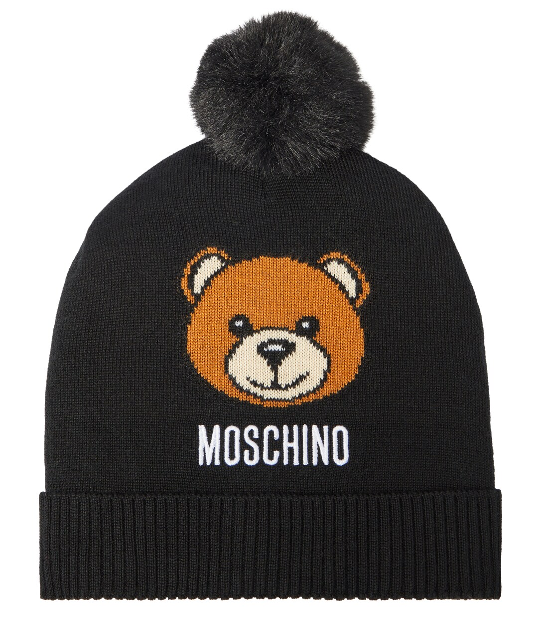 Teddy bear wool-blend beanie | Moschino Kids