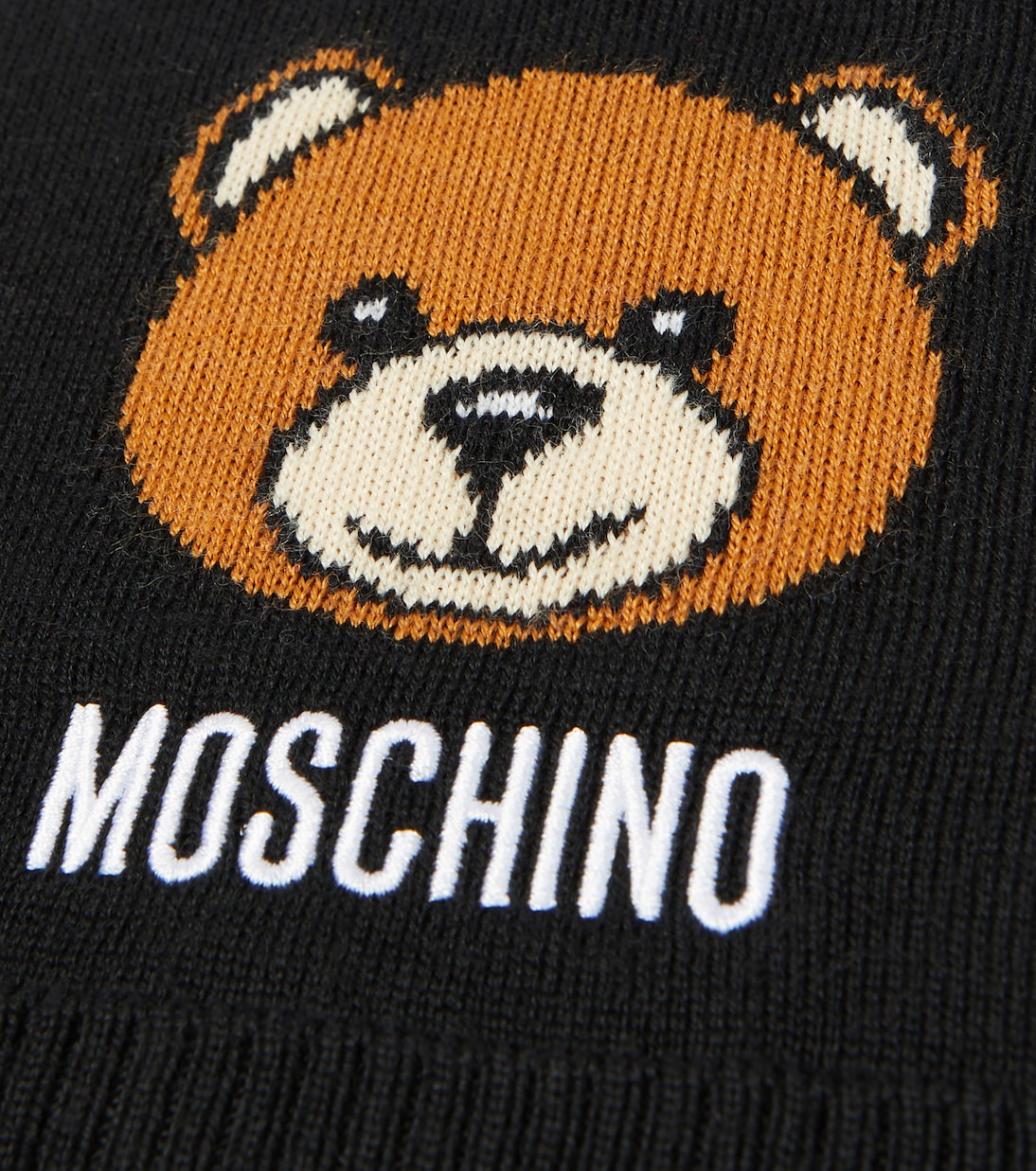Teddy bear wool-blend beanie | Moschino Kids