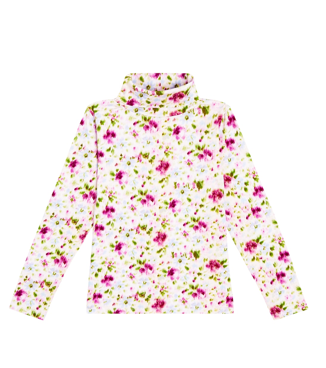Tyla floral cotton-blend turtleneck top | Morley