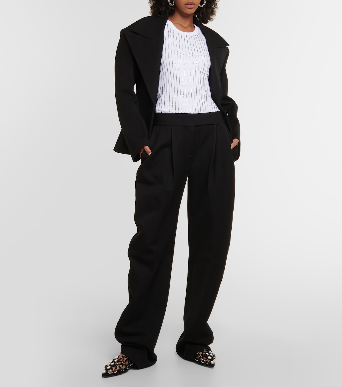 Pantalon ample en satin | The Attico