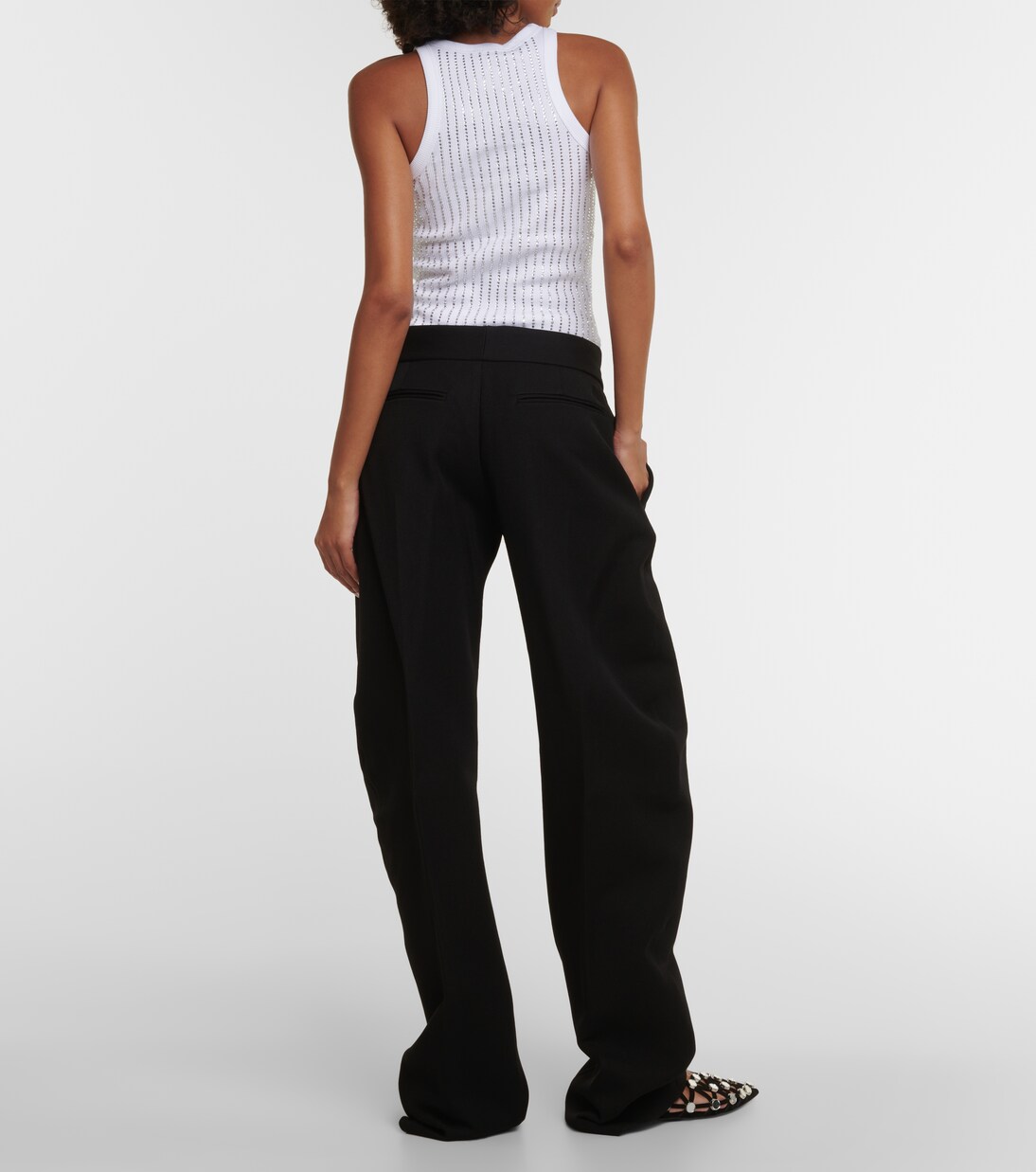 Pantalon ample en satin | The Attico