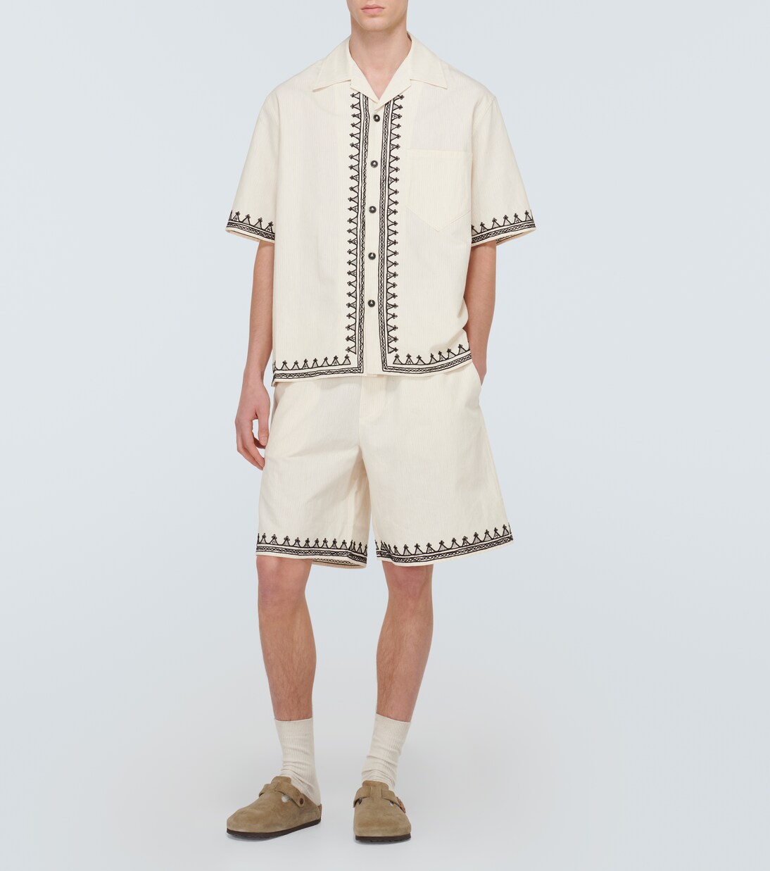 Akasha embroidered cotton-blend shirt | Alanui