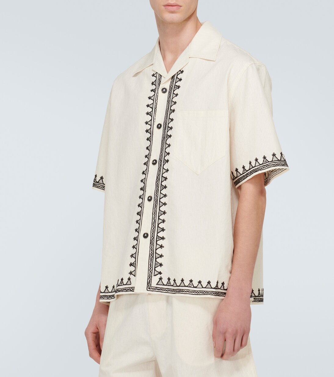 Akasha embroidered cotton-blend shirt | Alanui