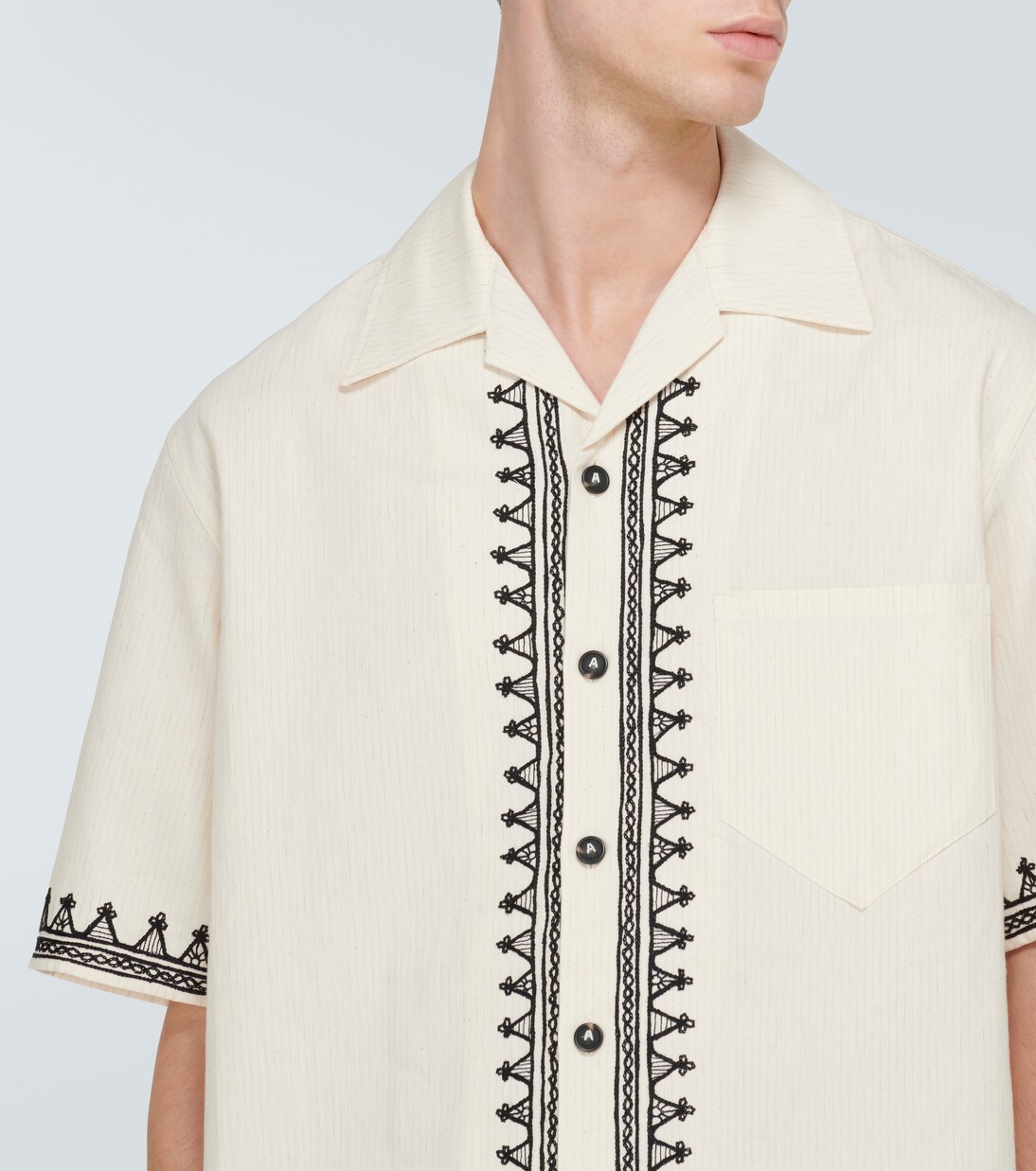 Akasha embroidered cotton-blend shirt | Alanui