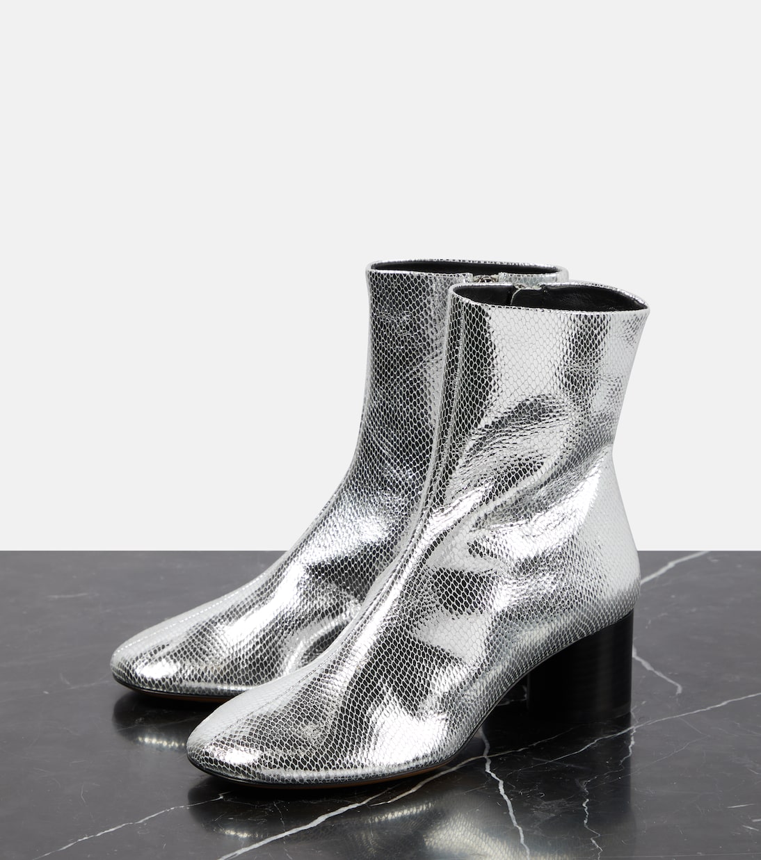 Ankle Boots Laeden aus Metallic-Leder | Isabel Marant