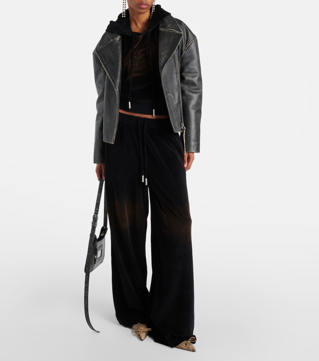 Faro cotton-blend velvet hoodie | Acne Studios