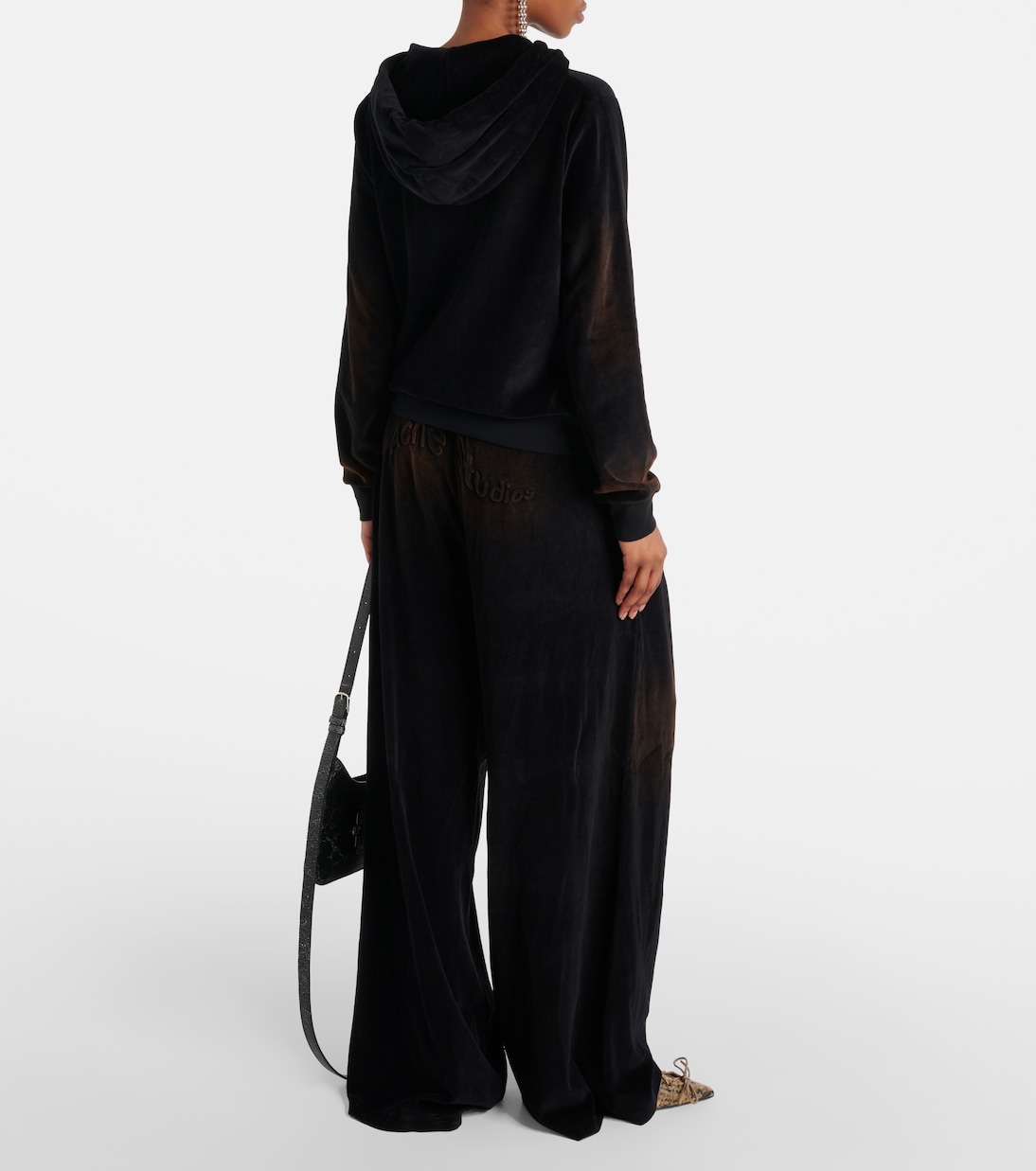 Faro cotton-blend velvet hoodie | Acne Studios