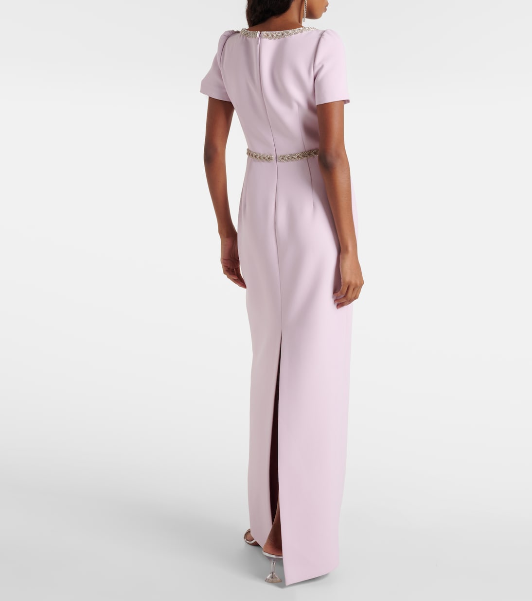 Crystal-embellished crêpe gown | Self-Portrait