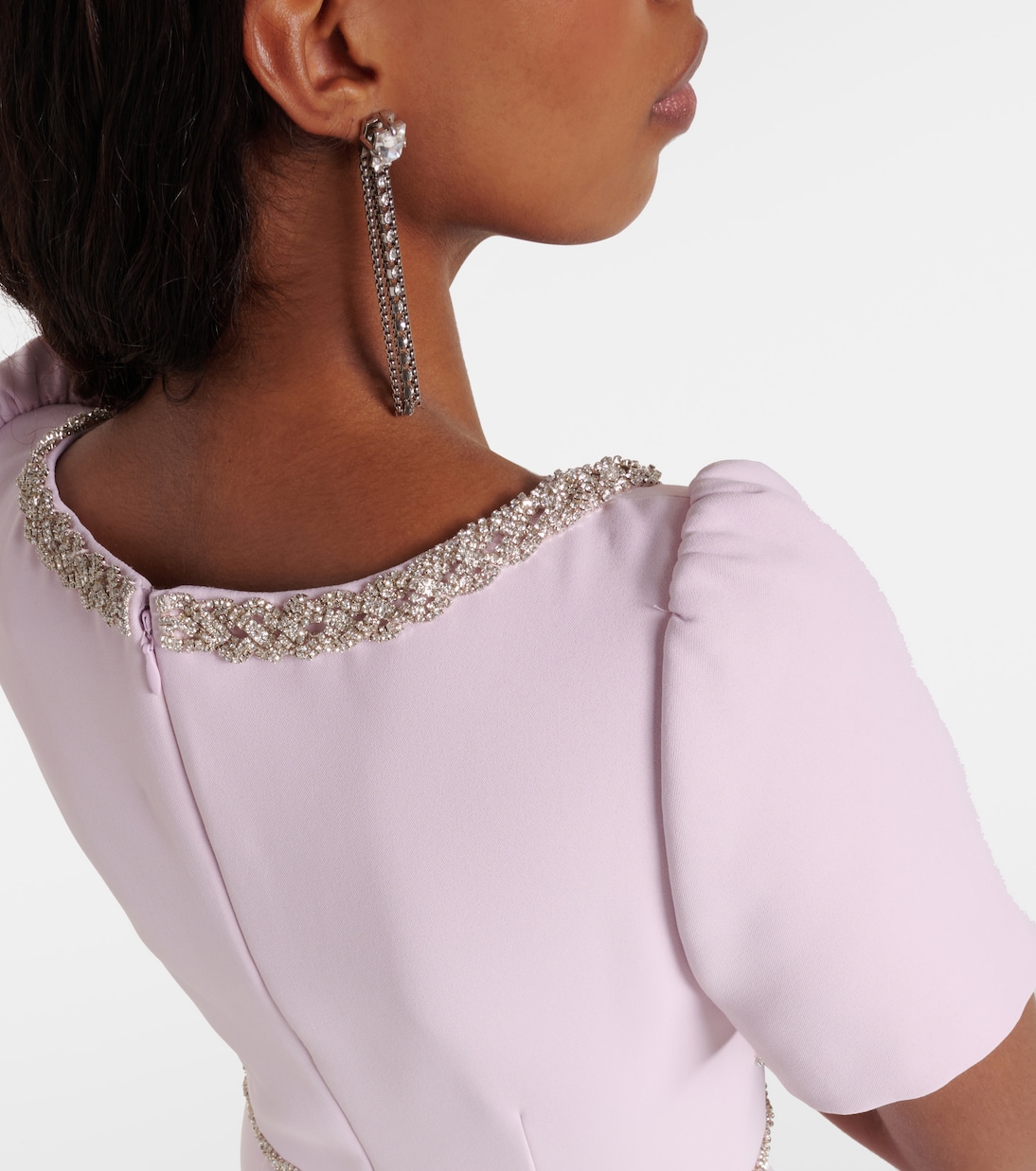 Crystal-embellished crêpe gown | Self-Portrait