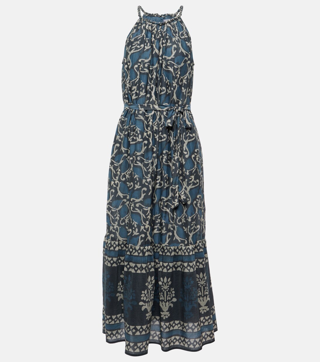 Robe midi Ghita en coton et soie | Velvet