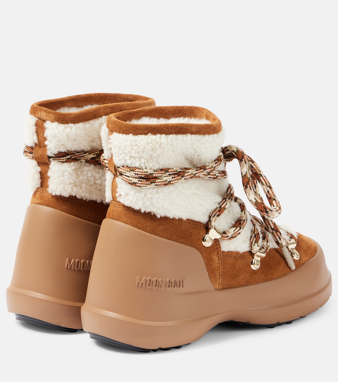 Luna Low shearling and suede snow boots | Moon Boot