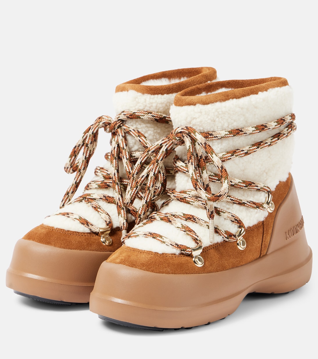 Luna Low shearling and suede snow boots | Moon Boot