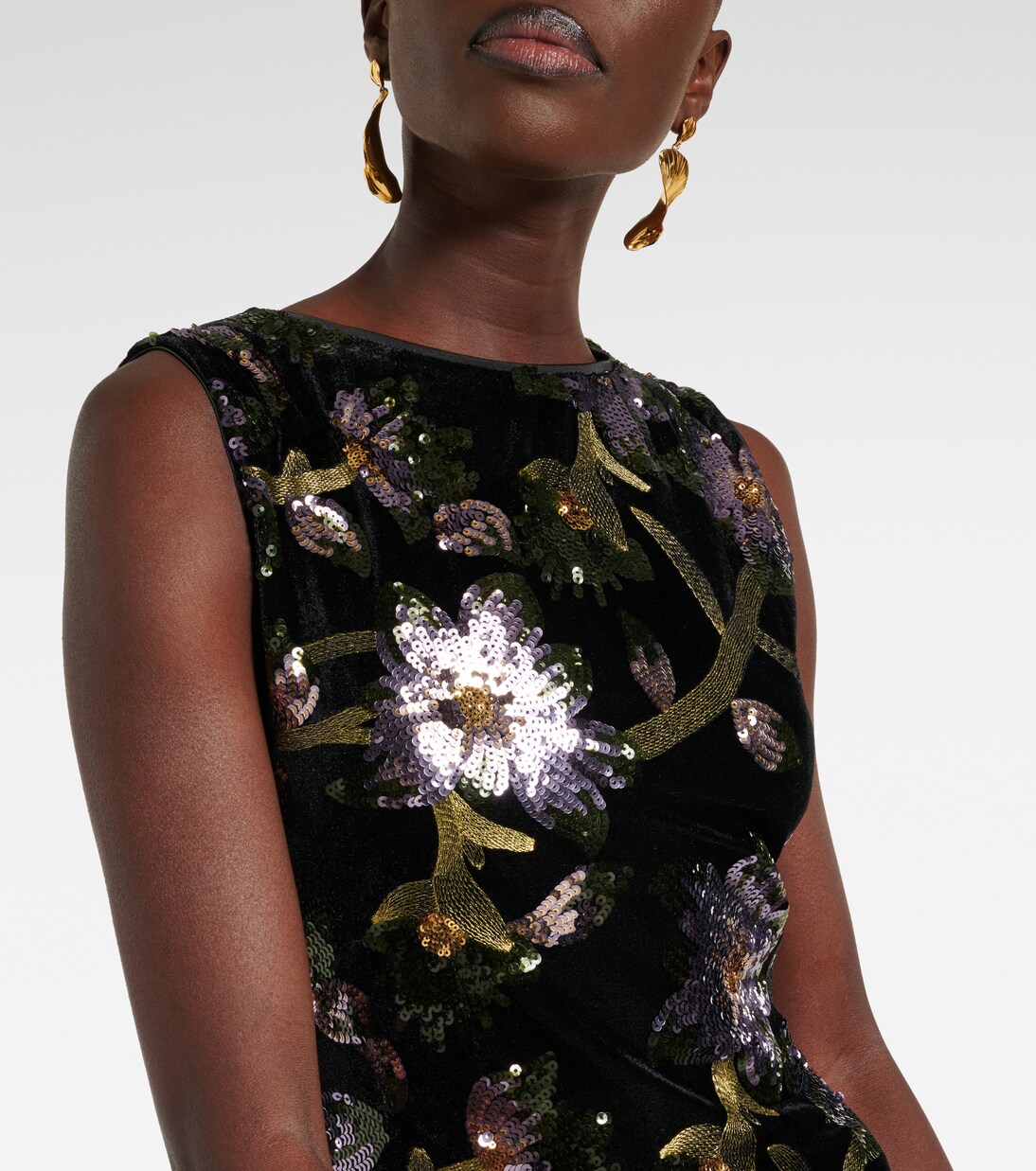 Robe midi Coral à sequins et fleurs | Diane von Furstenberg