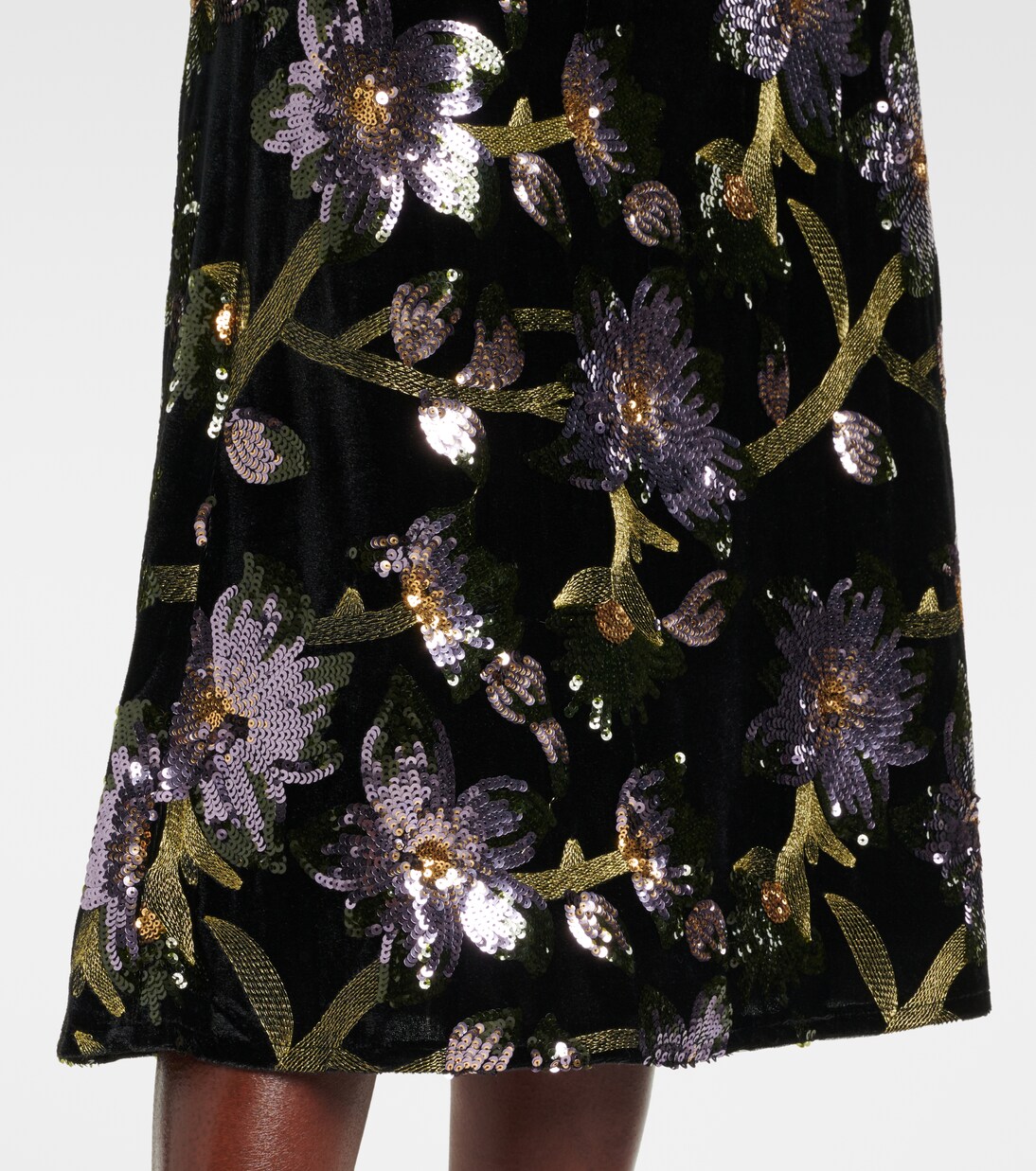 Robe midi Coral à sequins et fleurs | Diane von Furstenberg